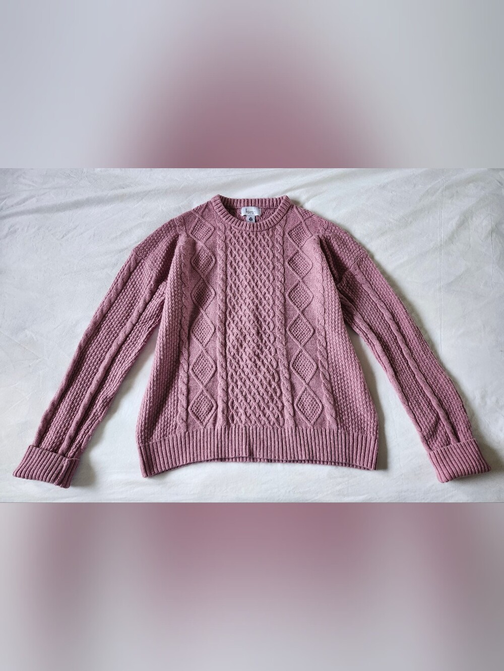 Kersh Merino Wool Cotton Blend Knit Sweater